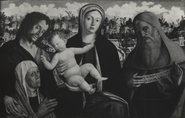 Mari, Gianni — Scuola di Giovanni Bellini (Mansueti?). Madonna con Santi. — insieme